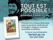 Lancement de la biographie d'André Leclerc, pionnier du tourisme accessible au Québece