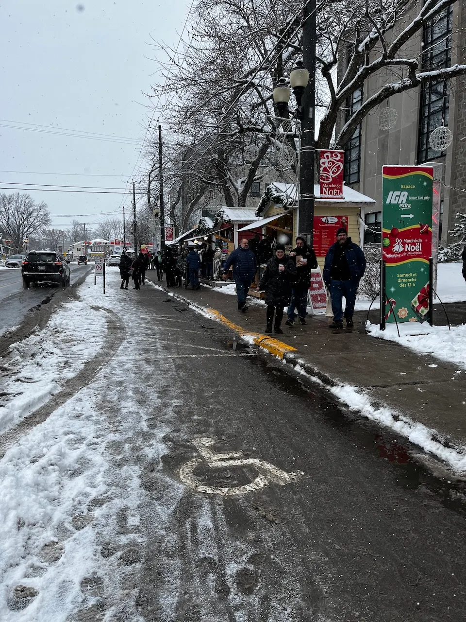 Reserved parking space on the street