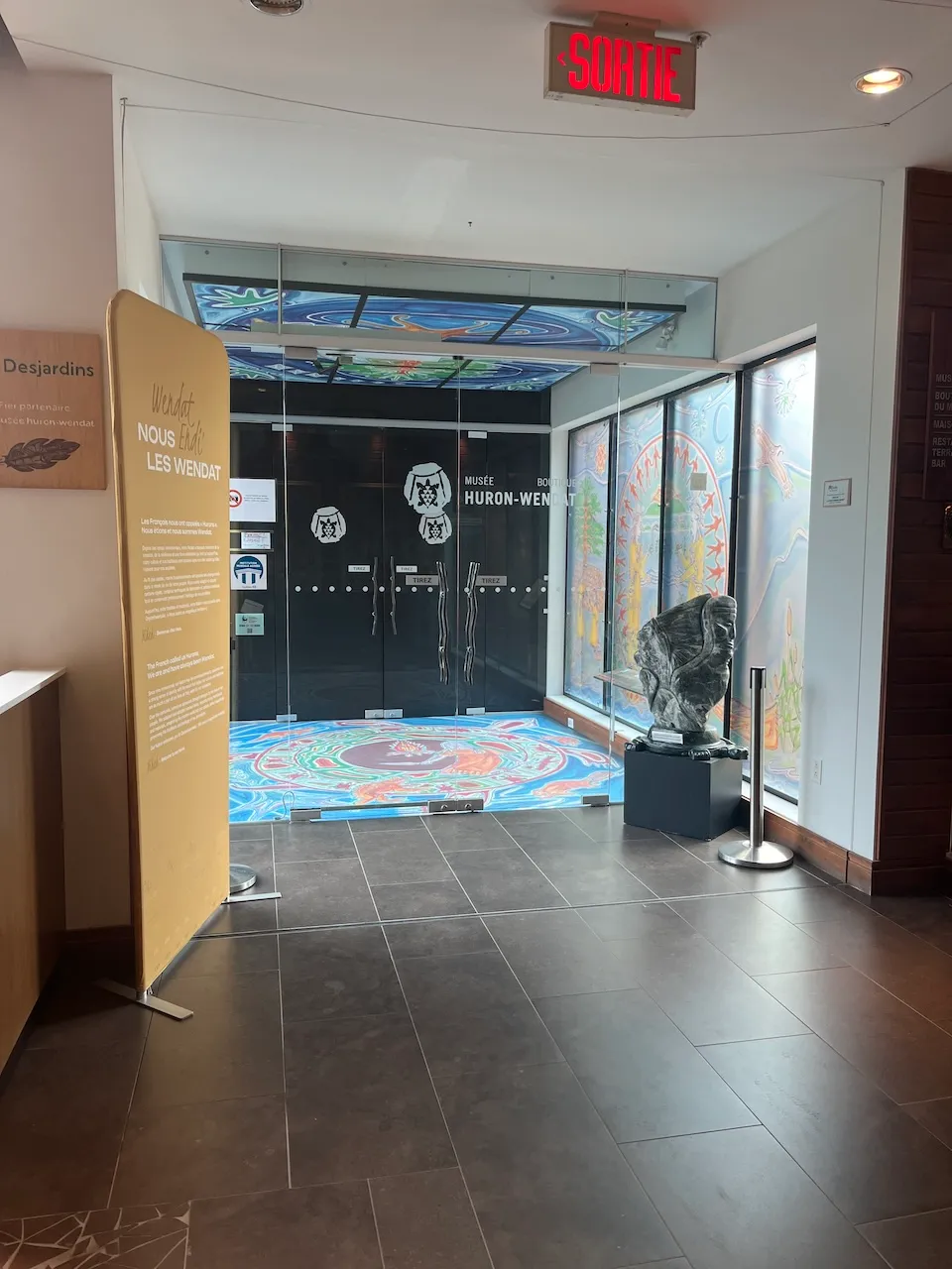 Interior entrance—via the hotel on the ground floor (ticket office)