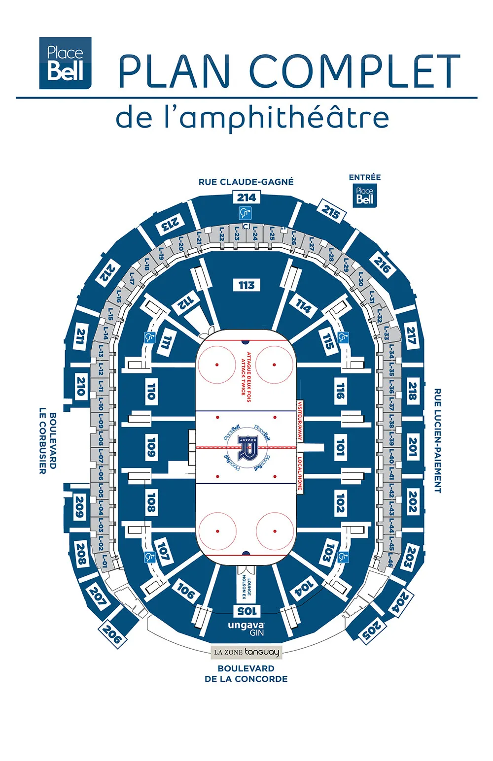 Plan de l'amphithéâtre