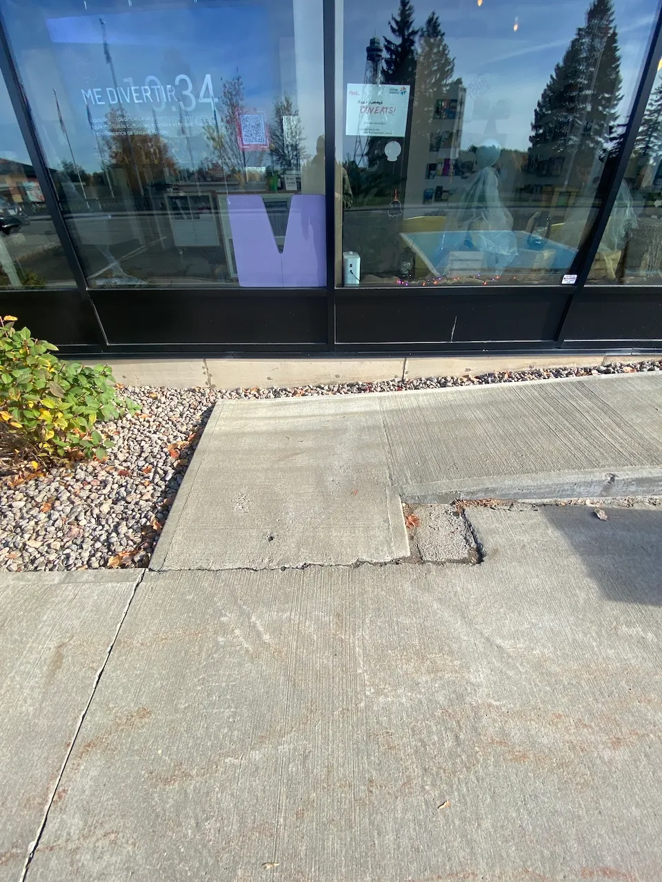 Bottom of the access ramp