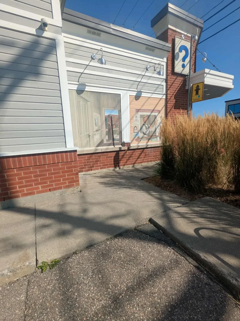 Access to the sidewalk from the reserved parking lot