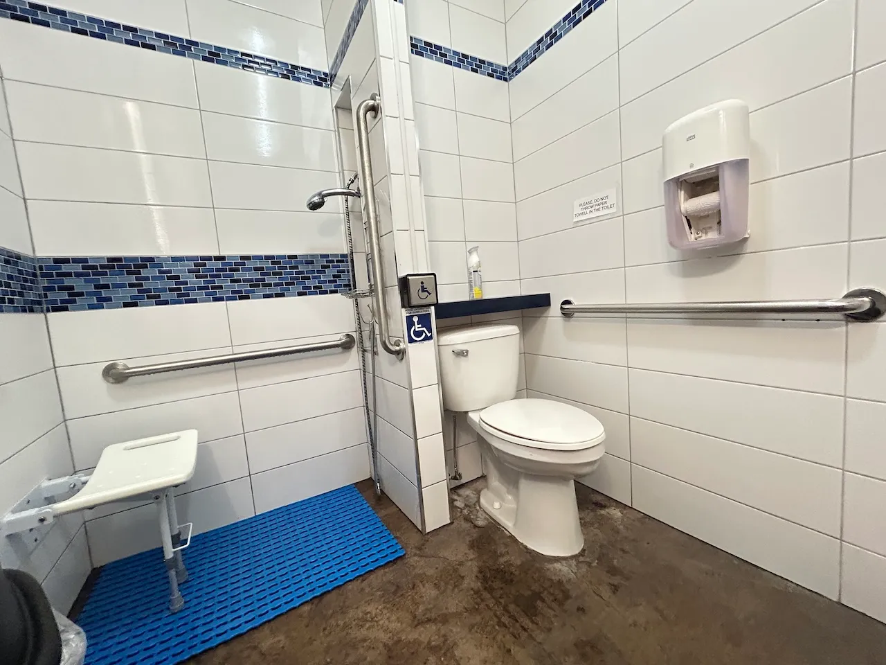 Toilet and shower