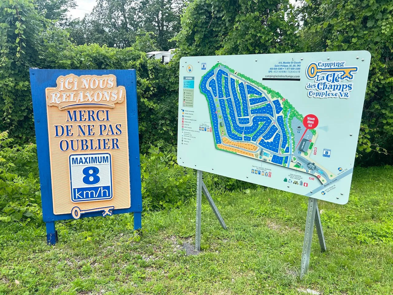Campground Signs and Map