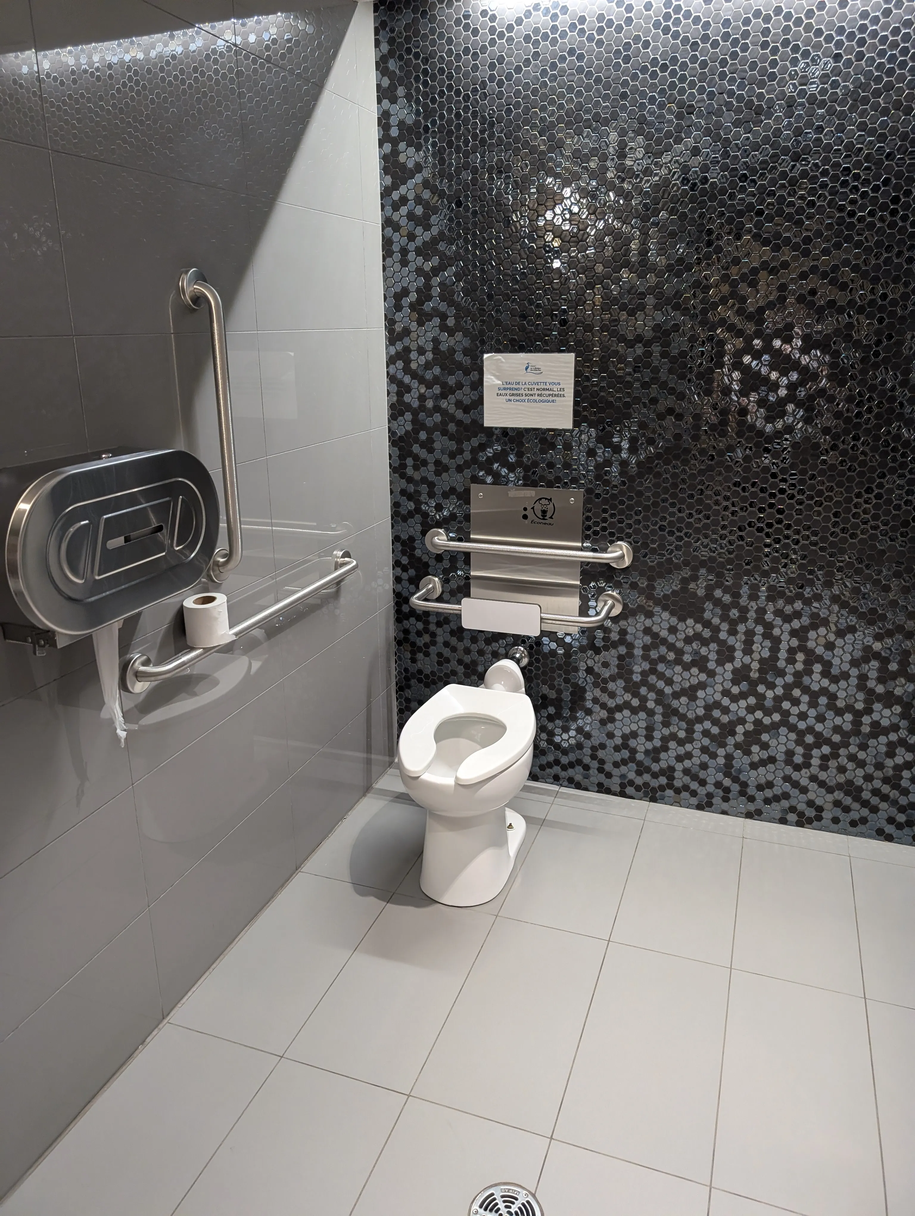 Universal restroom on the upper floor