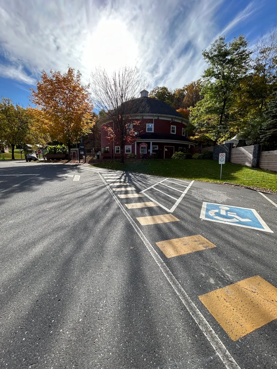 Parking and reception building