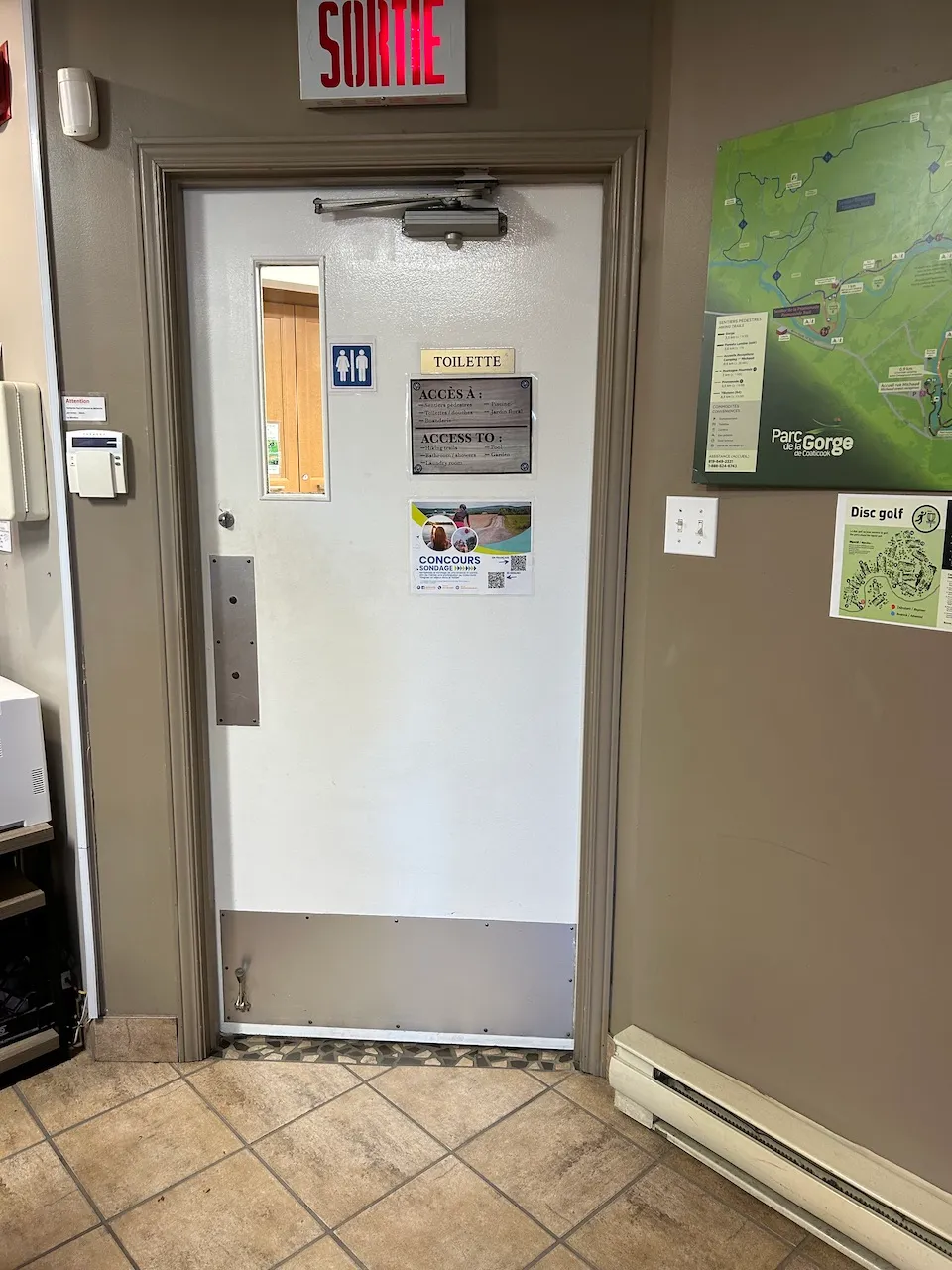 Reception Building - Access to the restroom