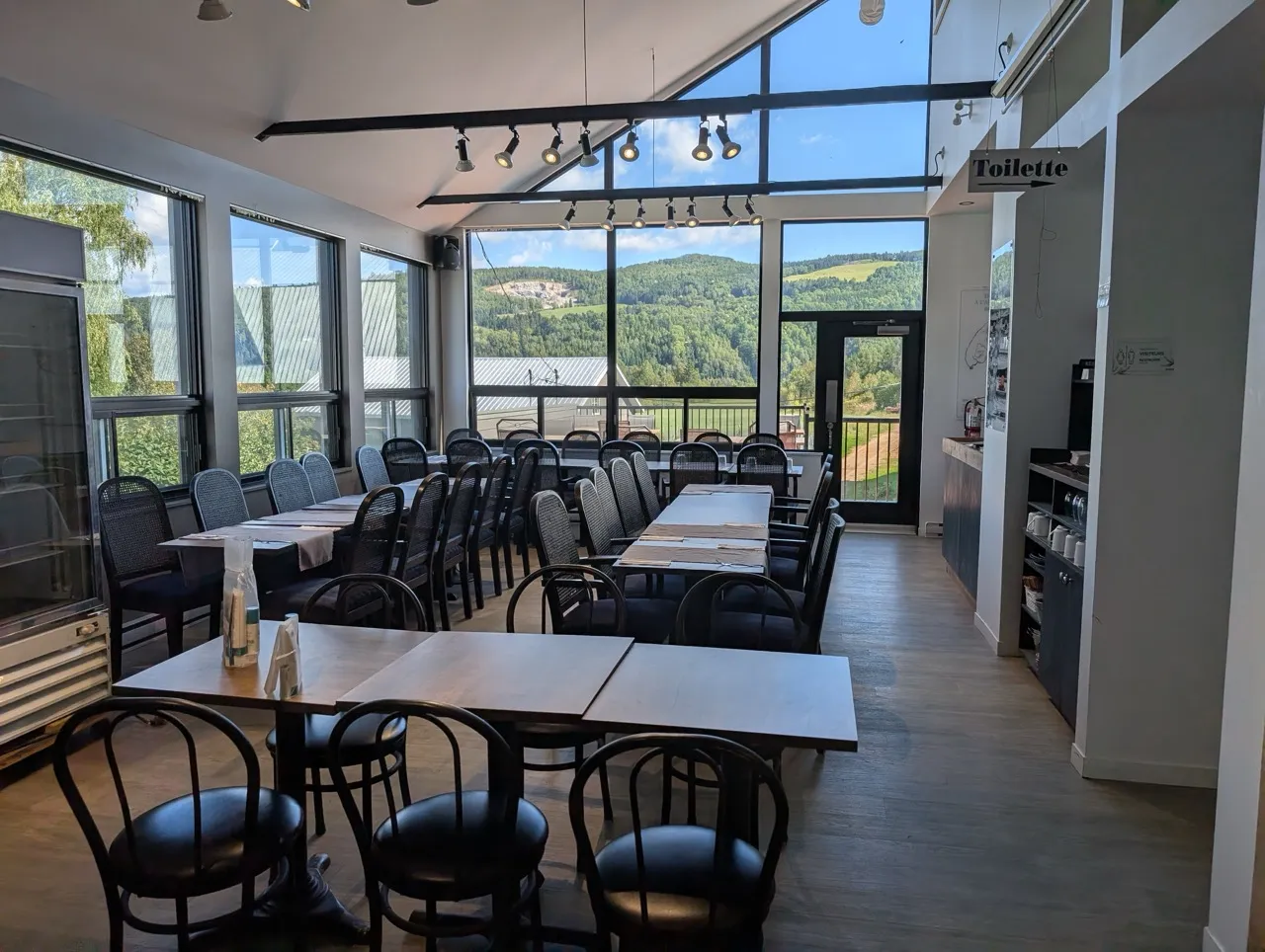 Inside the store - dining area