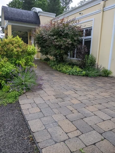 Allée menant à l'entrée en pente douce