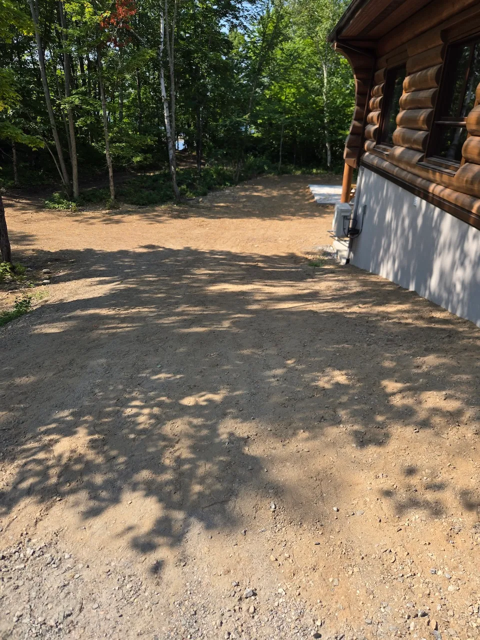Outdoor path leading to the basement