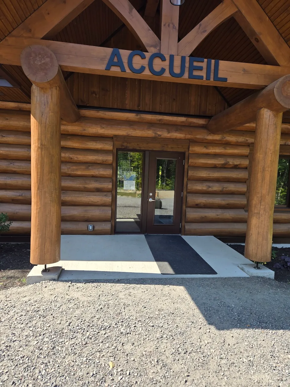 Outdoor entrance to the reception building