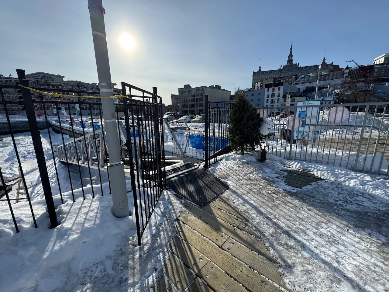 Rampe d'accès vers la zone de pêche