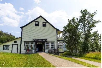 Entrance to the Hyman & Sons General Store in Grande-Grave (Source: Parks Canada)