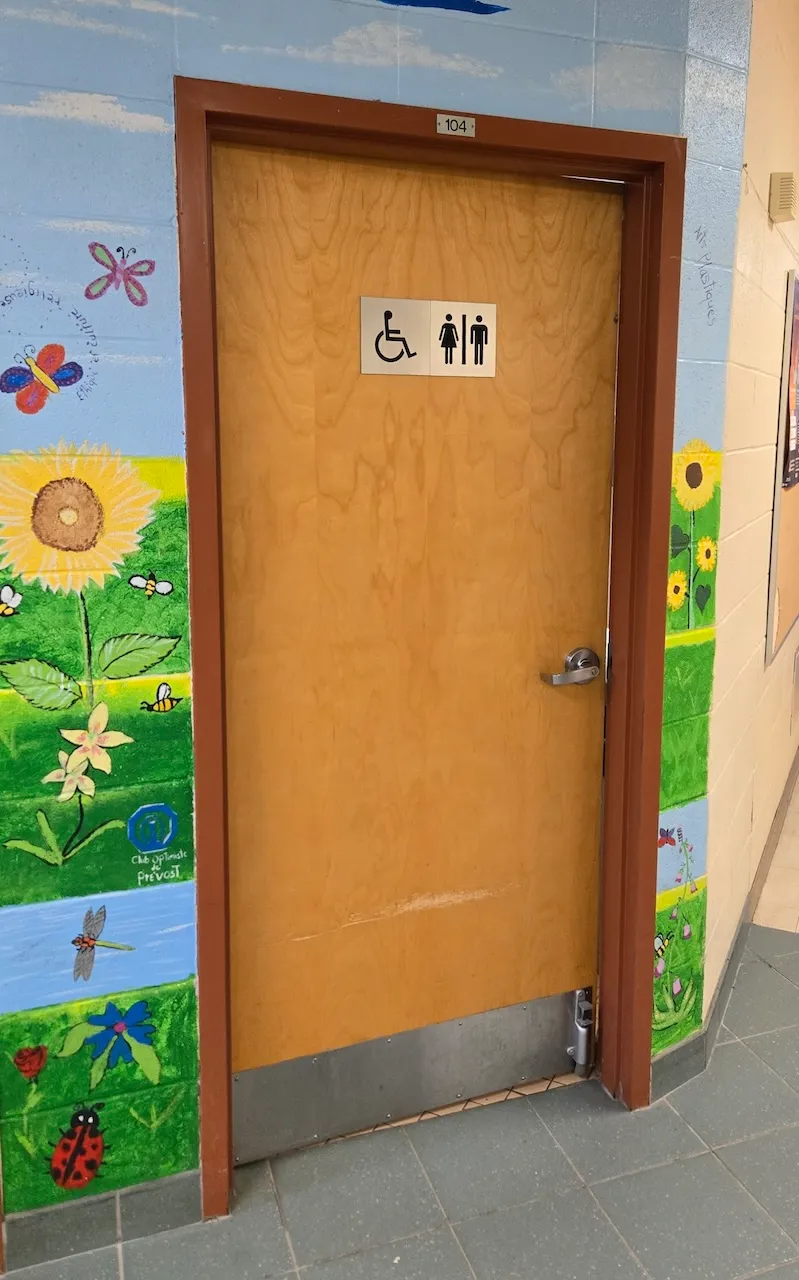 Universal bathroom door