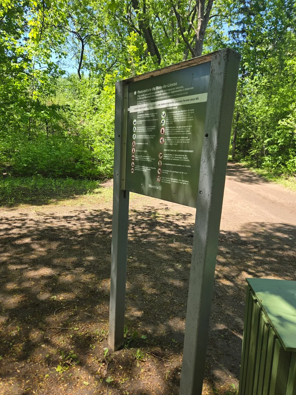 Bois-de-Liesse Nature Park signalisation