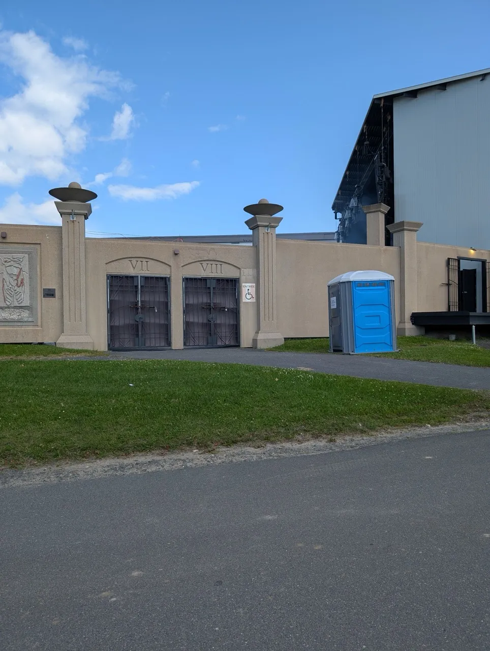 Secondary entrance to access the restricted area