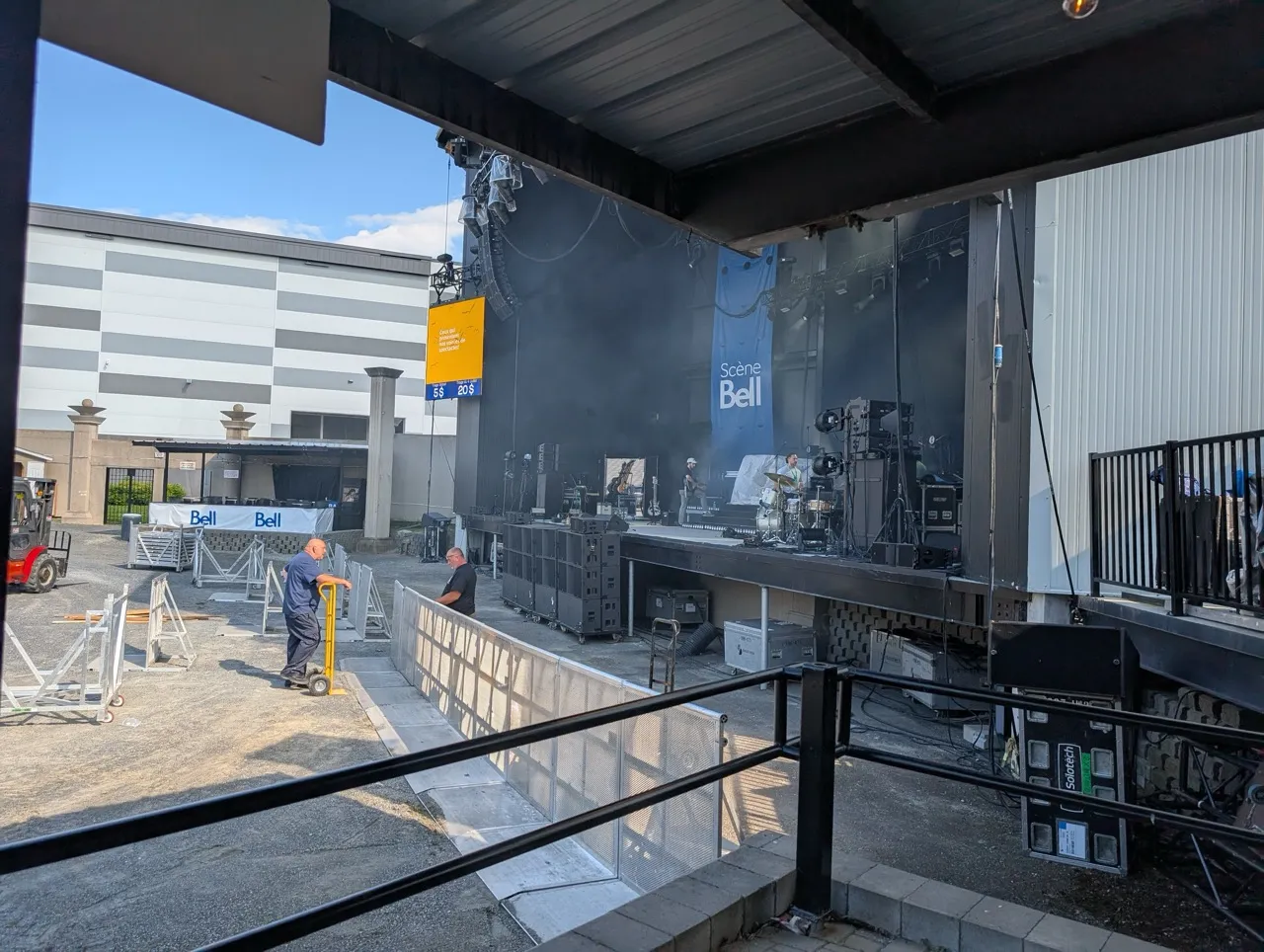 View of the stage from the reserved area