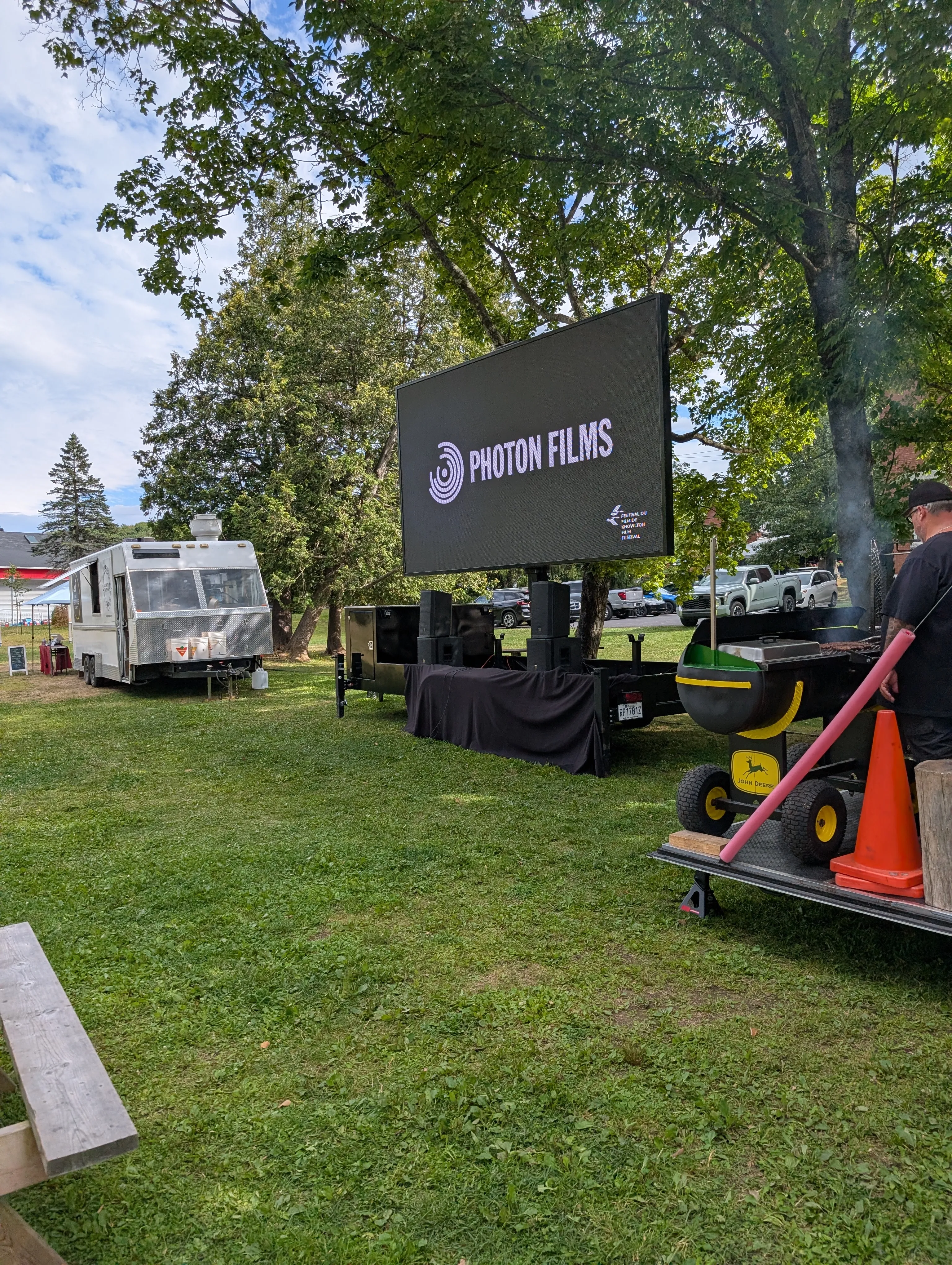Festival setup at Coldbrook Park