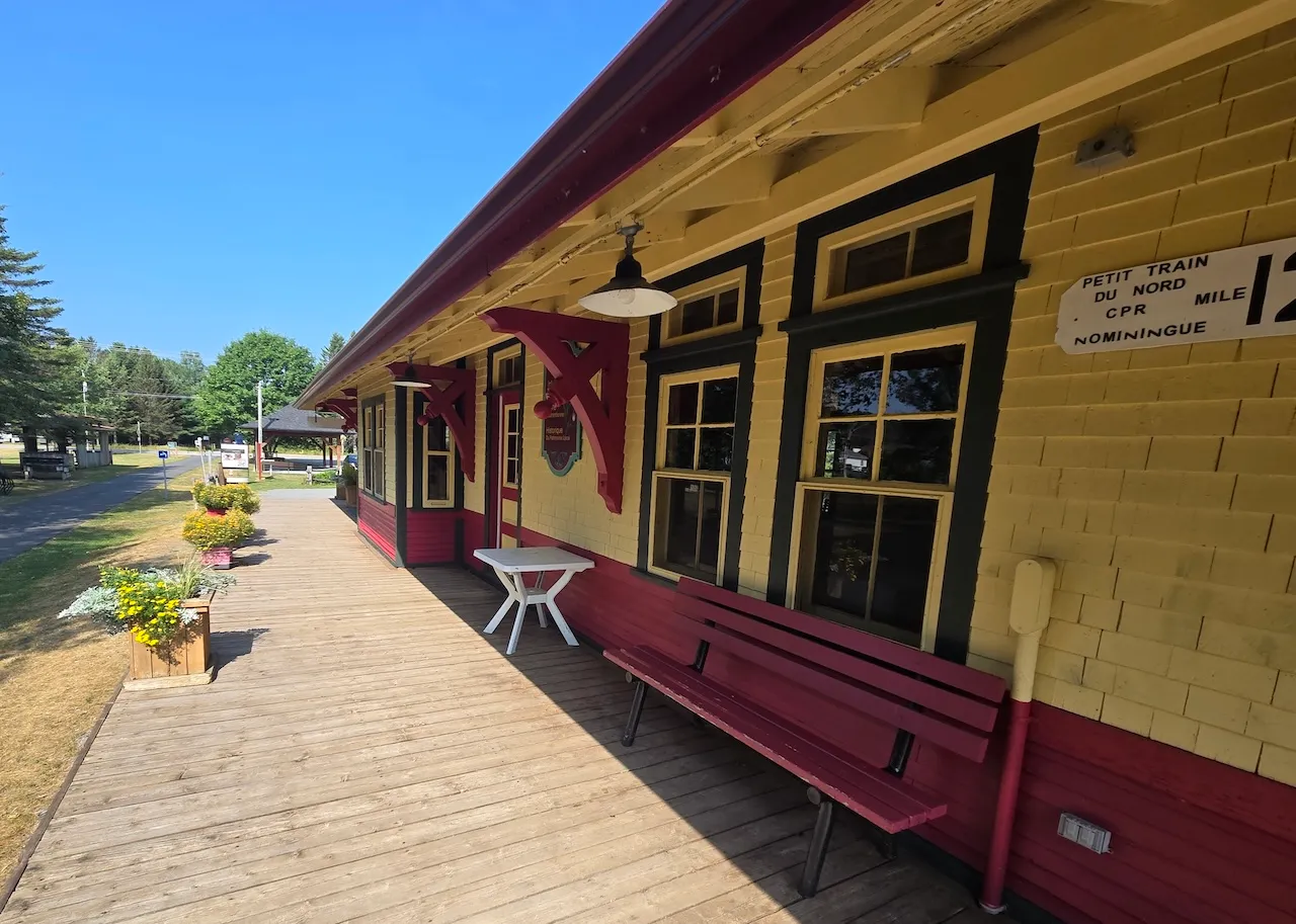 Landing at the top of the access ramp