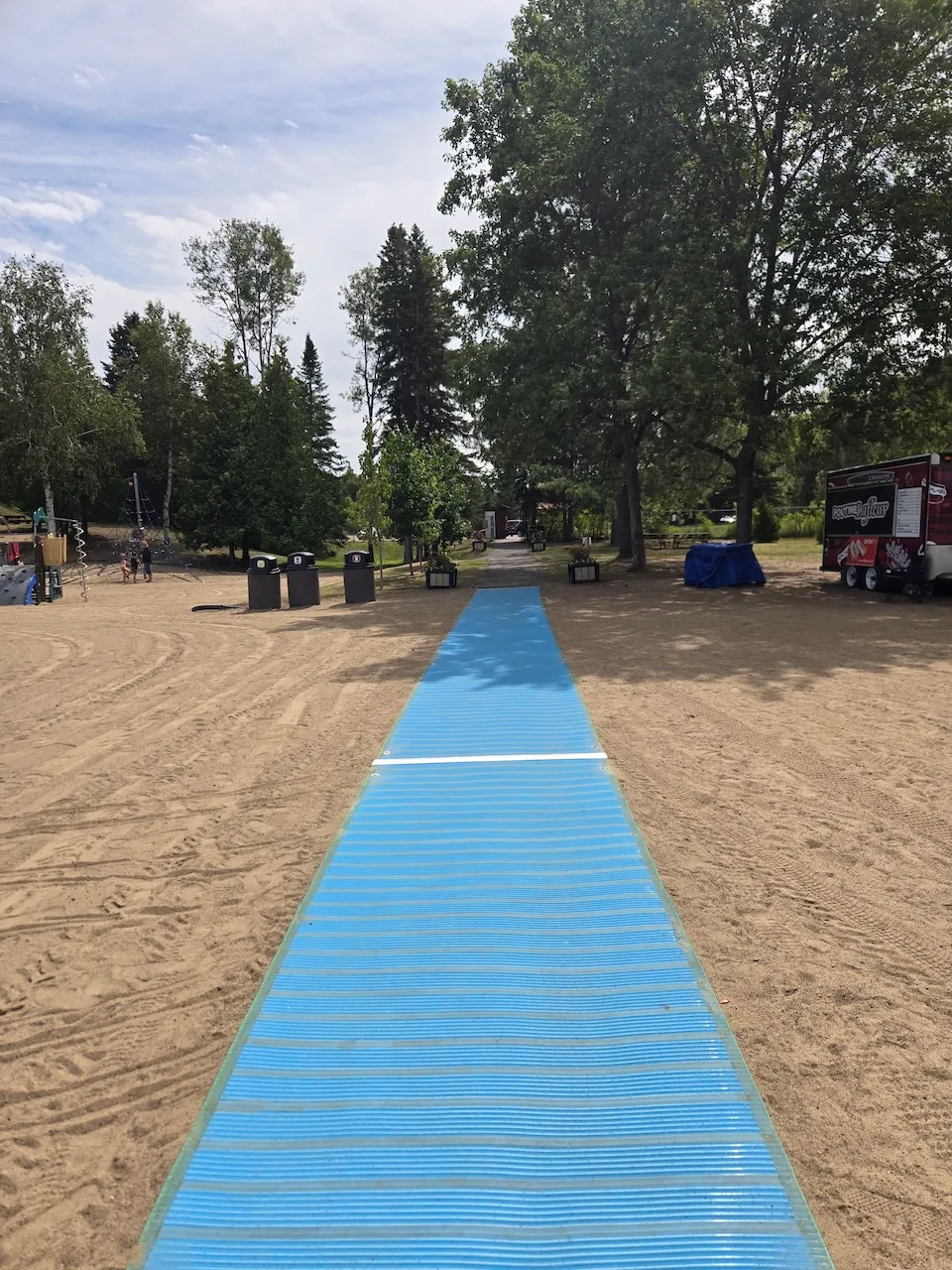 Accès au stationnement à partir de la plage