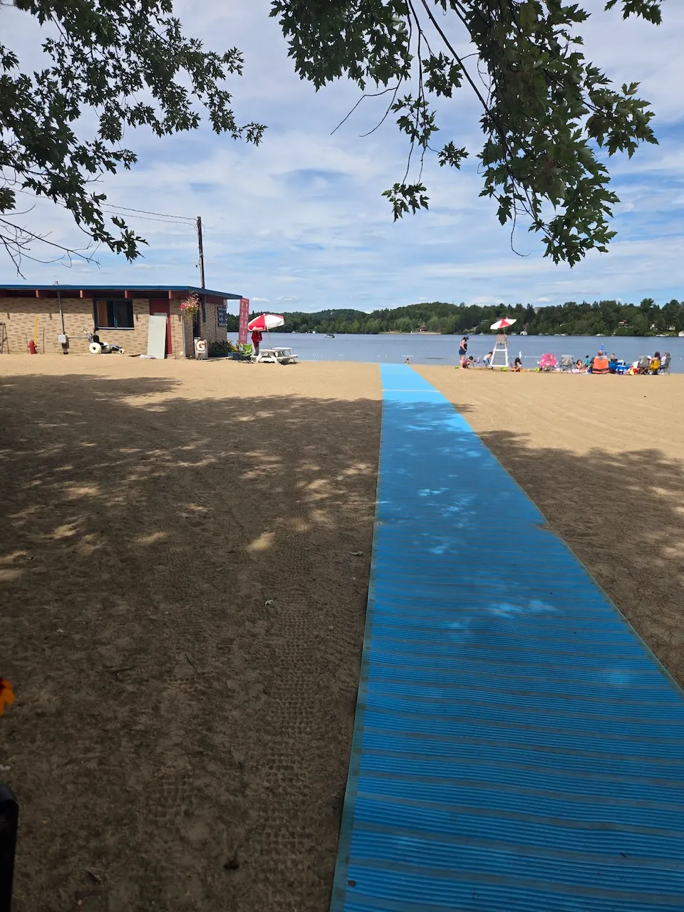 Accès à la plage du stationnement