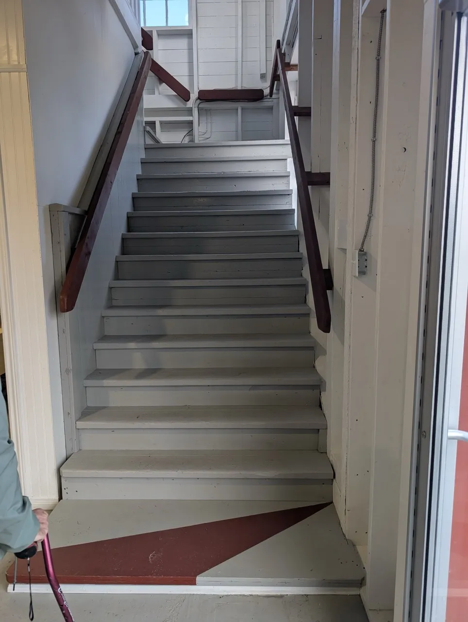 Stairs leading to the upper floor