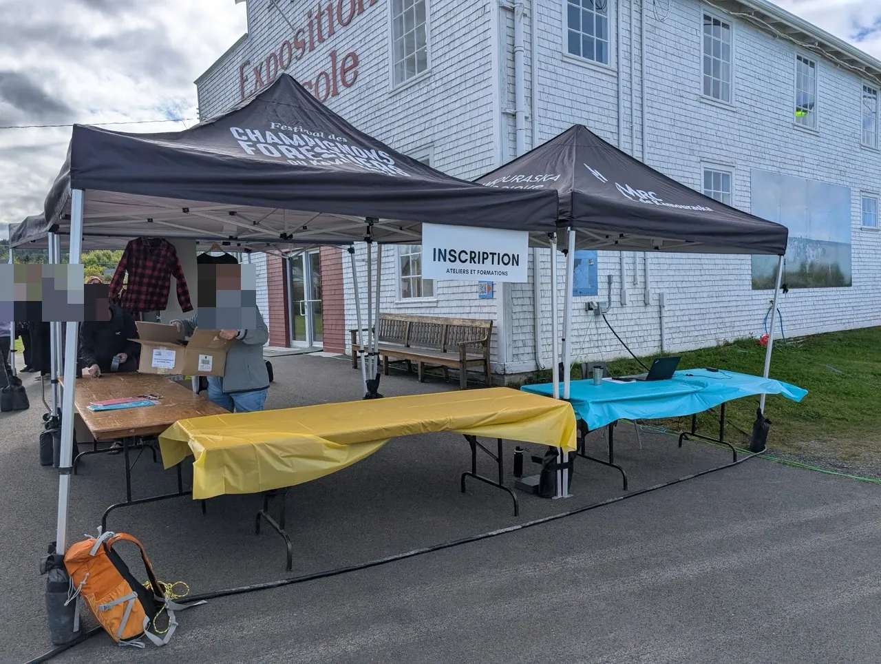 Admissions desk and registration for workshops and training courses