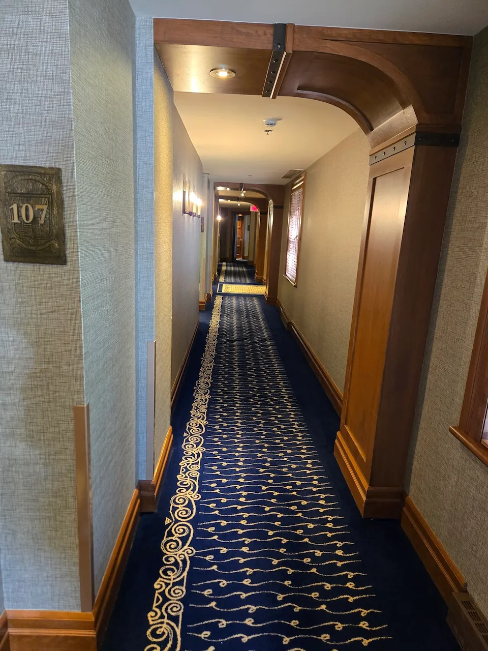 Allée de circulation menant à la chambre