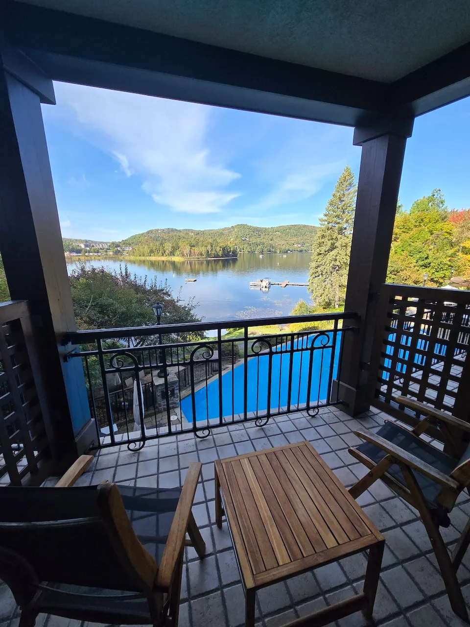 Balcon de la chambre adaptée