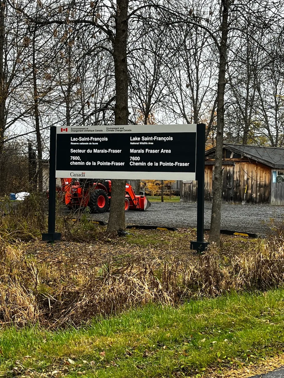 Entrée du parc - secteur du Marais-Fraser