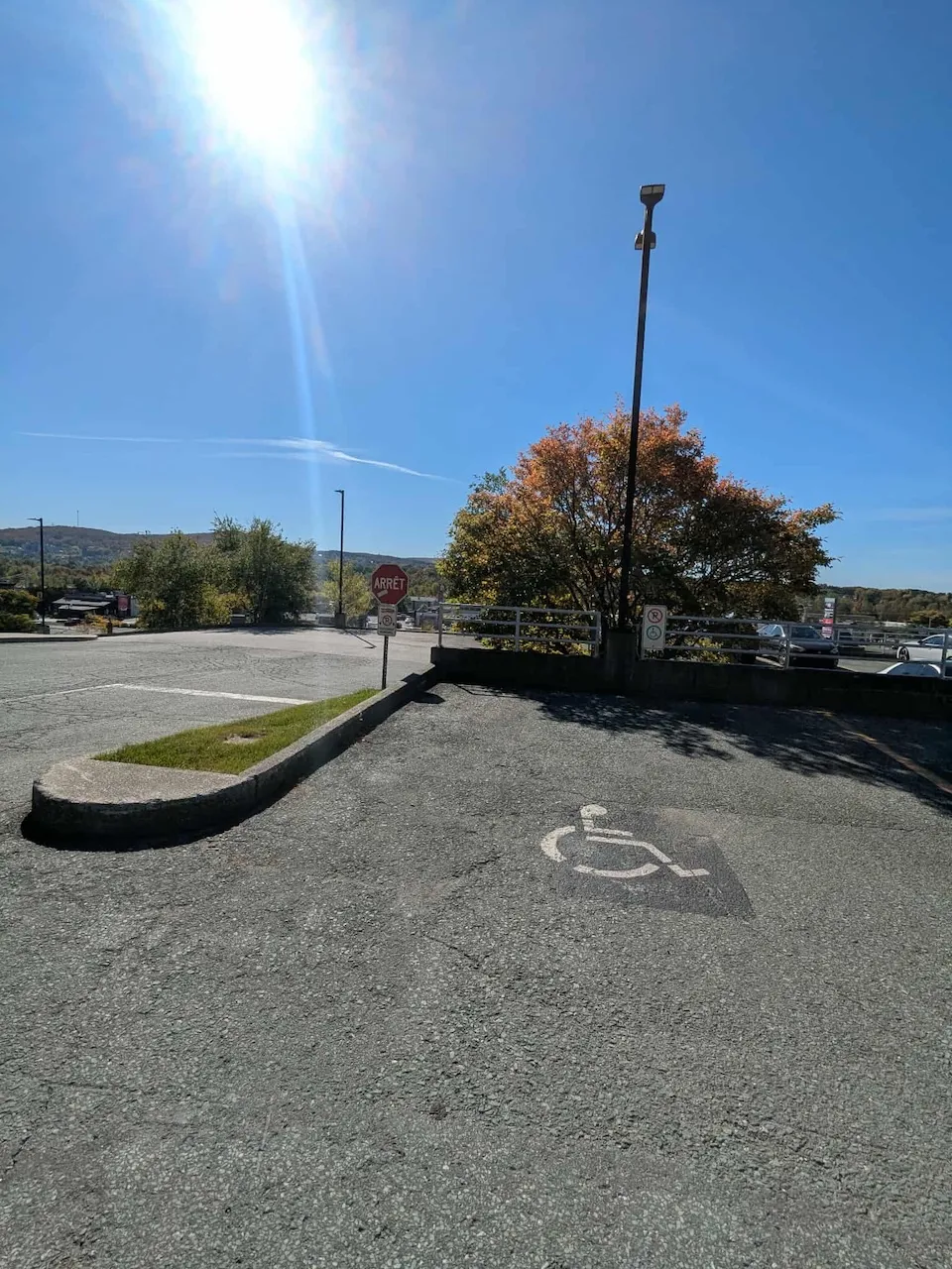 Reserved parking space in front of the hotel