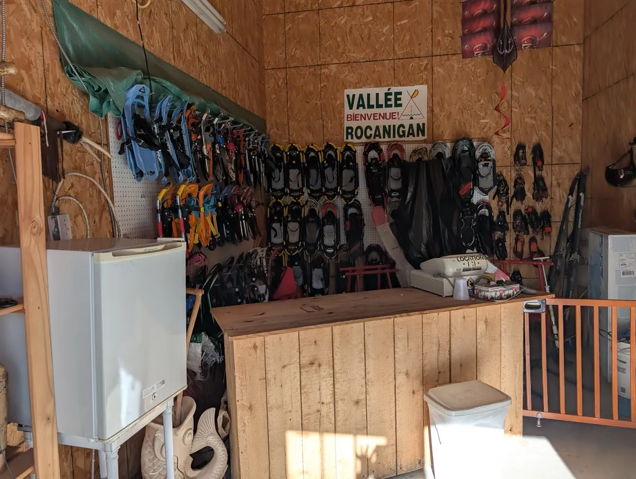 Interior of the reception/shop