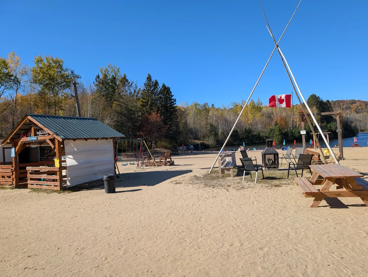 Entire site beach, playground and mini-farm