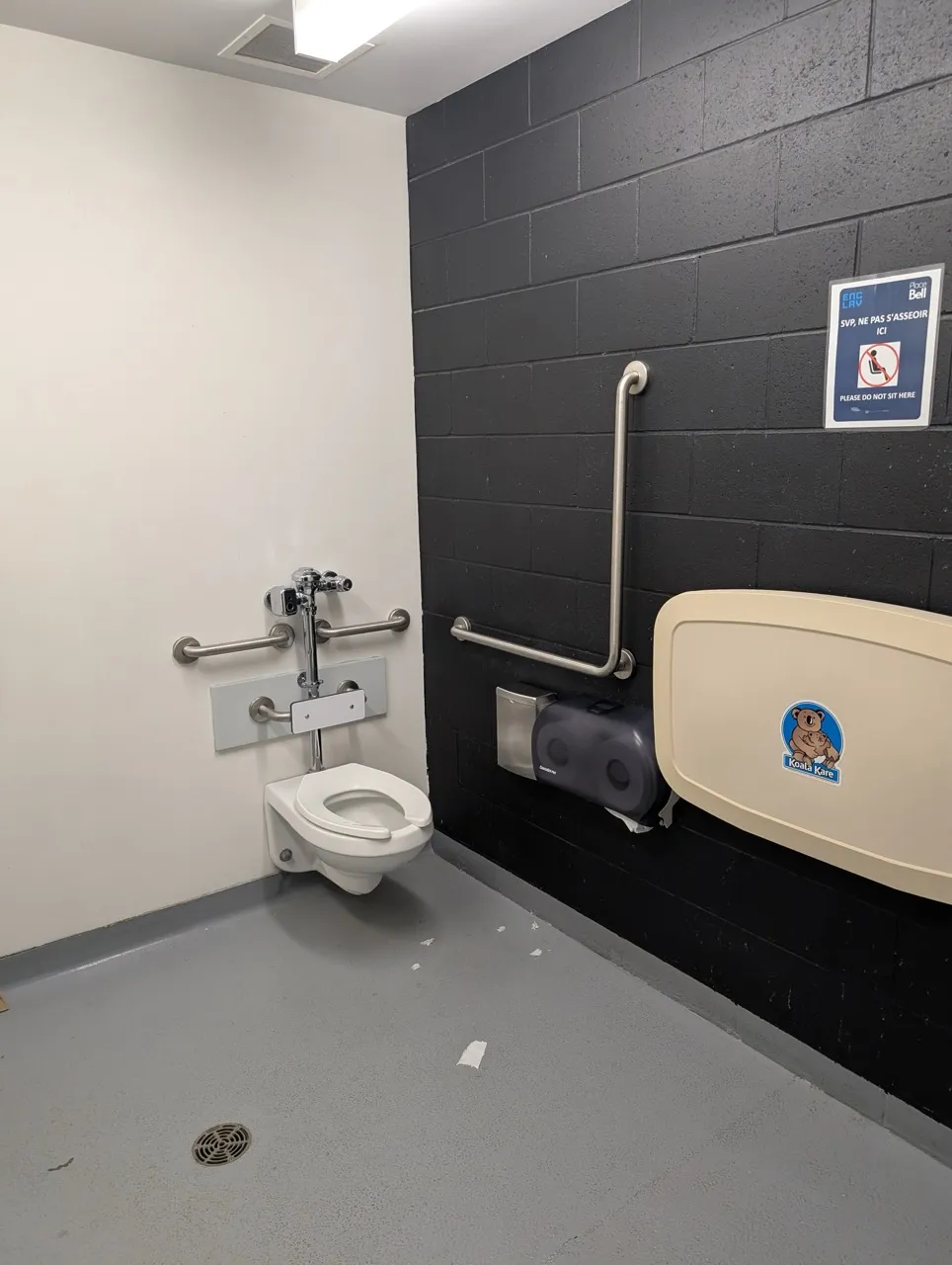 Restroom in the corridor