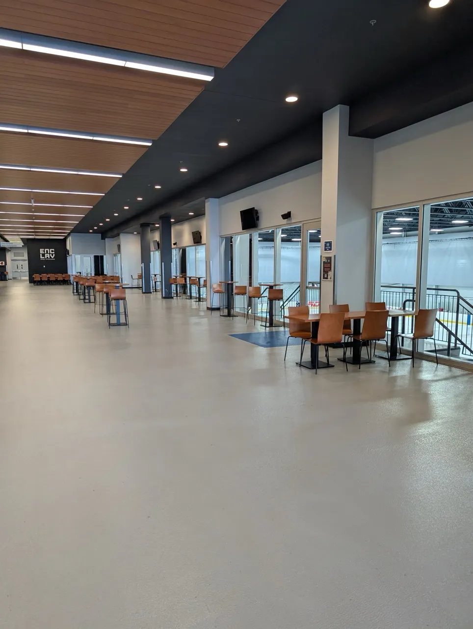 Walkways (2B floor) - view overlooking the ice rinks