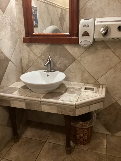 Restroom near the restaurant - sink