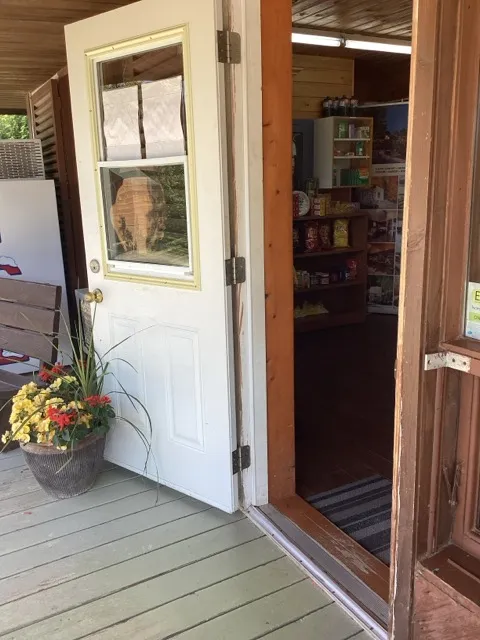 Entrance to the reception building