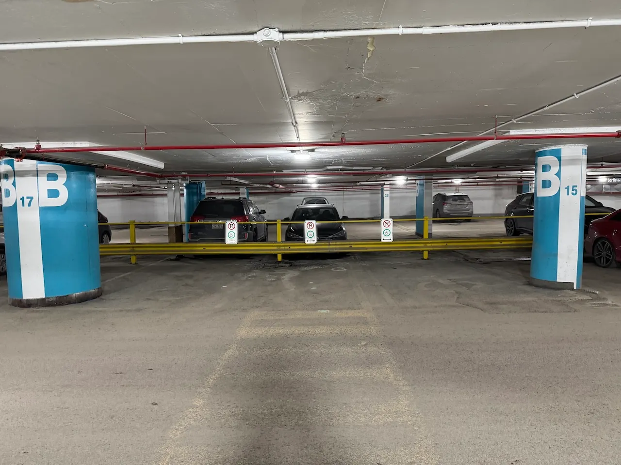 Espaces de stationnement réservés (niveau B)