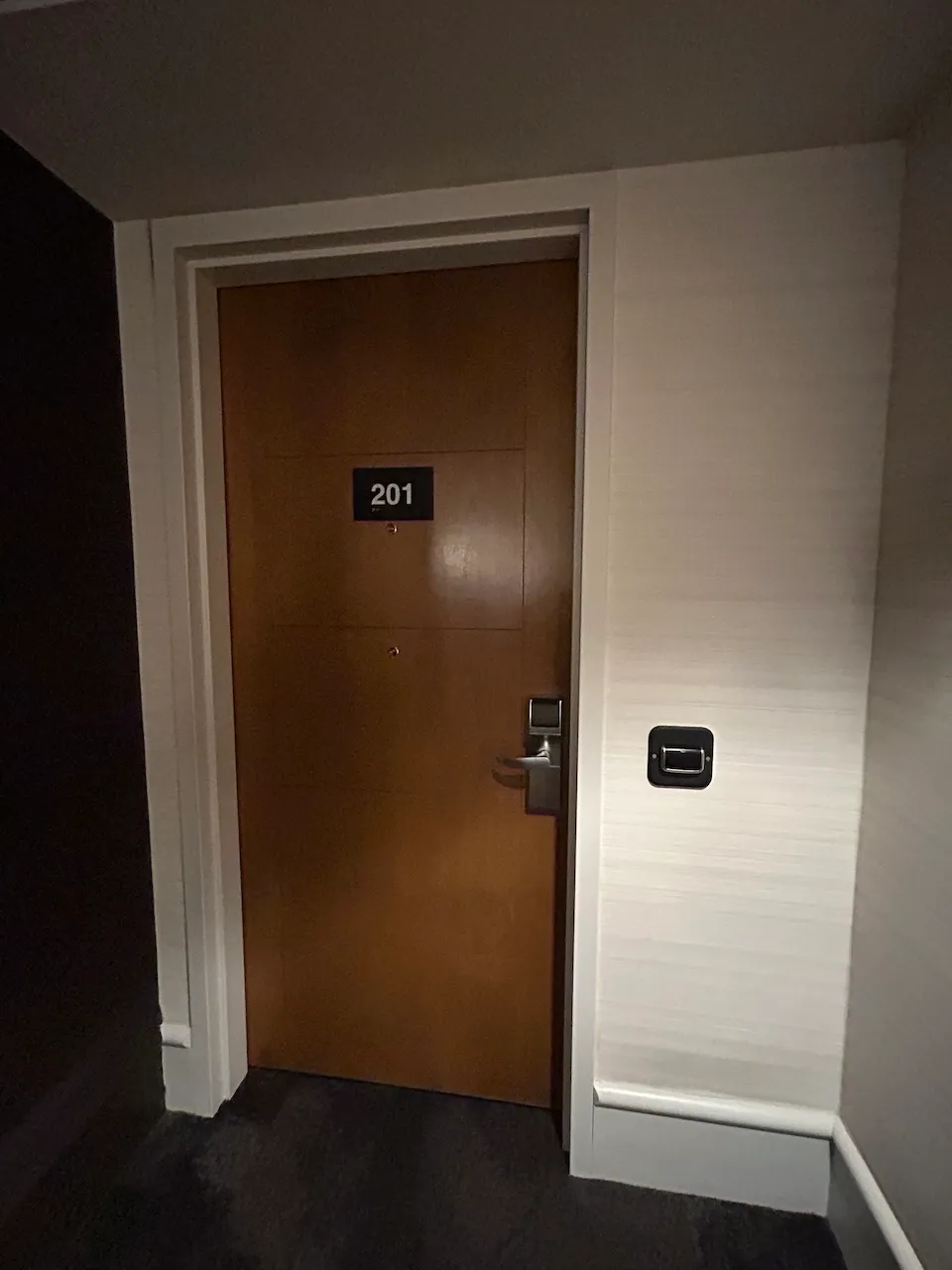 Entrance to the rooms