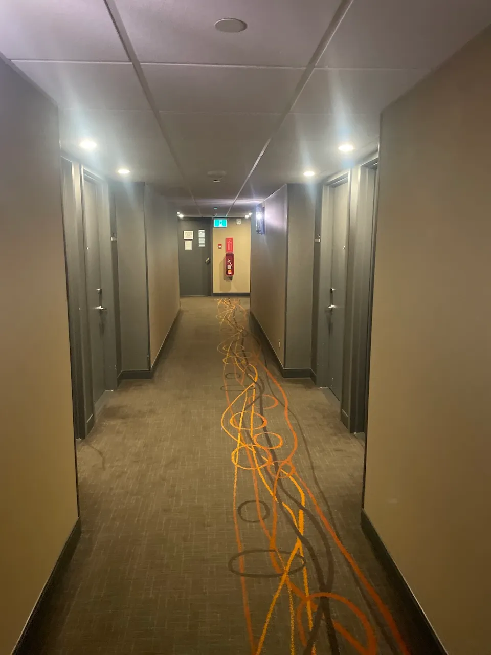 Corridor menant à l'unité d'hébergement