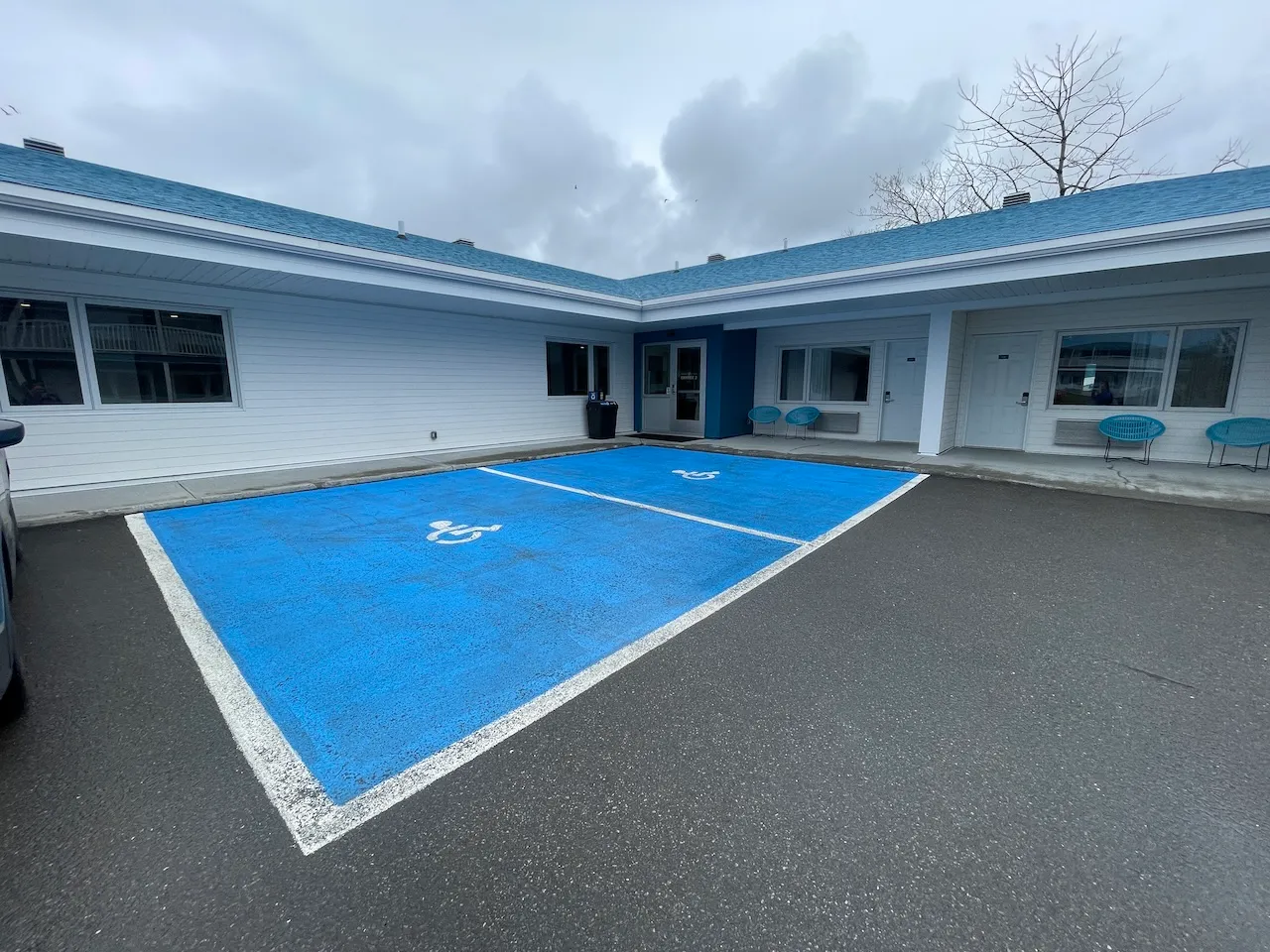 Rooms 107, 108, and 109 - Reserved parking spaces