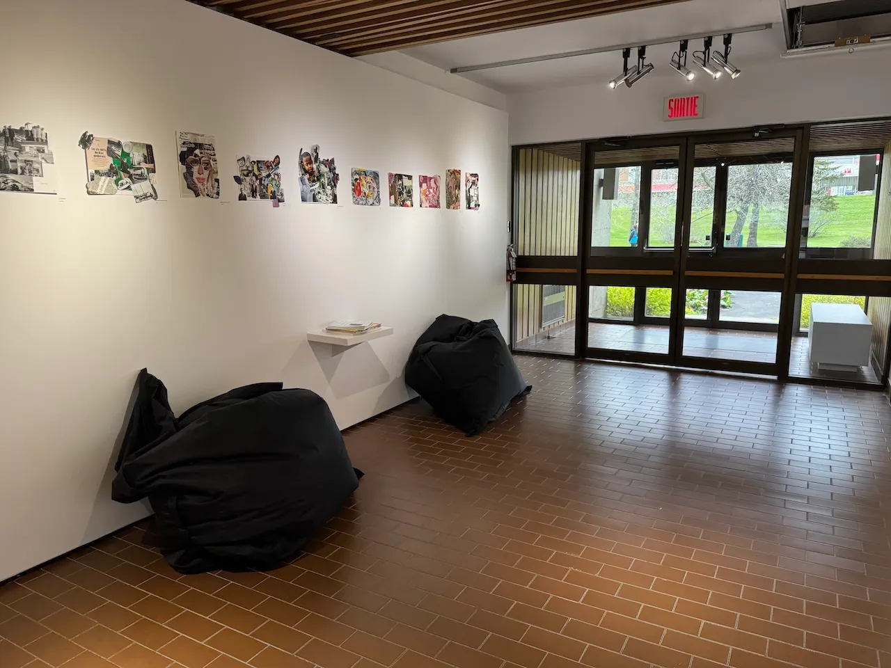 Artworks in the museum's hallways