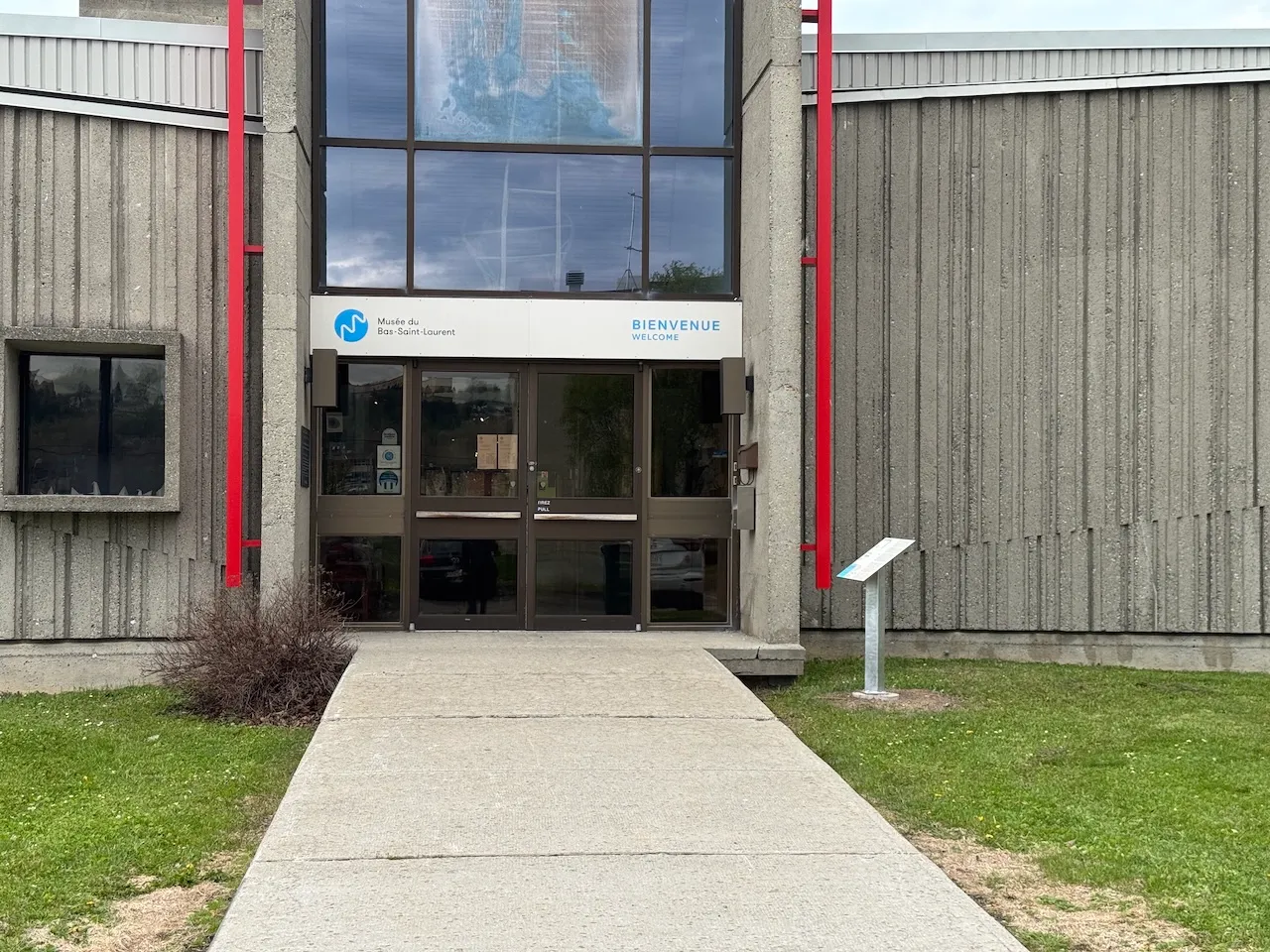Sloping path leading to the main entrance
