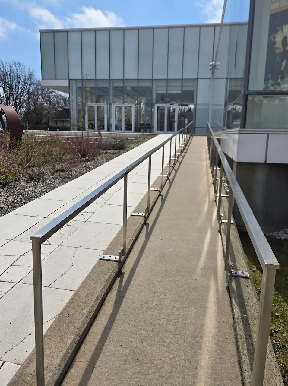 Access ramp leading to the entrance
