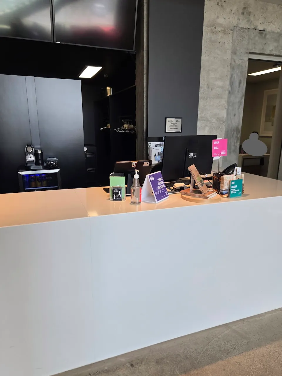 Museum reception desk