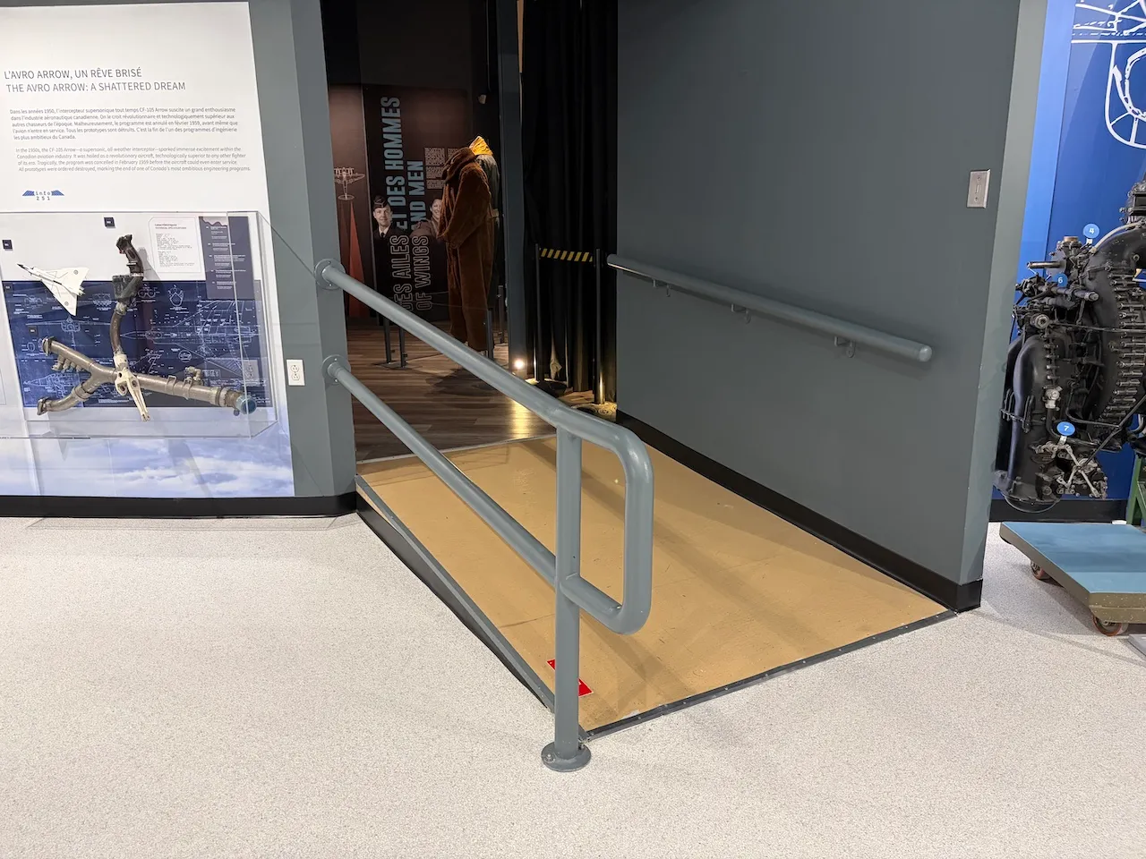 Access ramp leading to the temporary exhibition