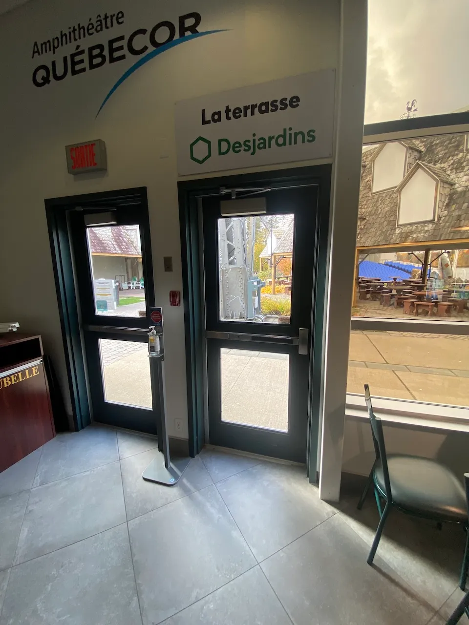 Door to outdoor amphitheater