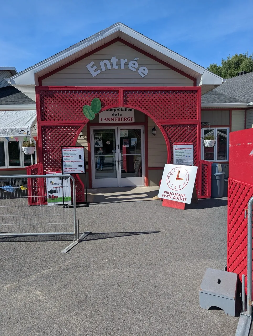 Entrance to the reception building