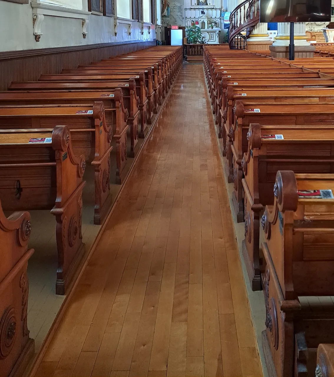 Path leading to the restroom