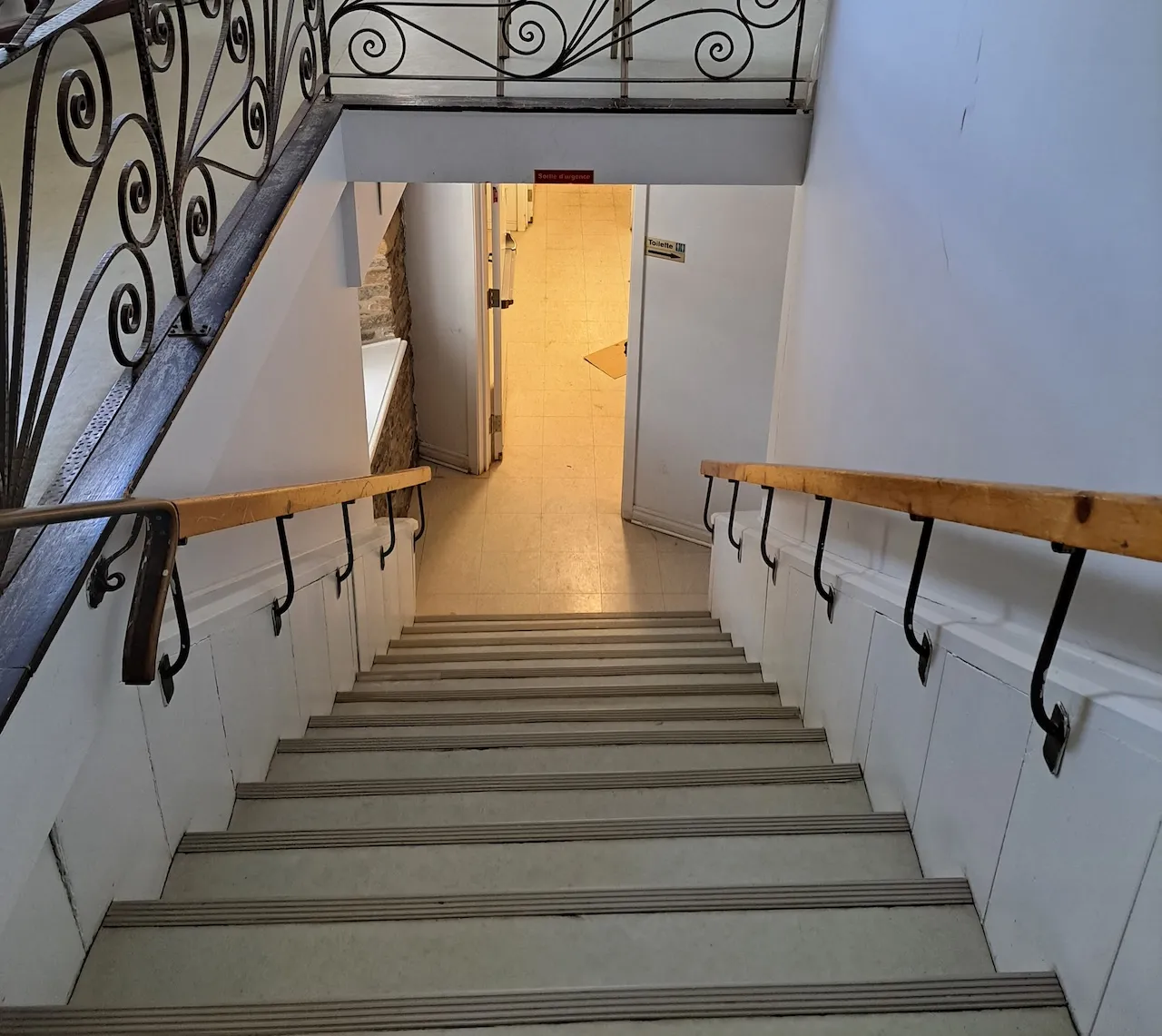 Path leading to the restroom